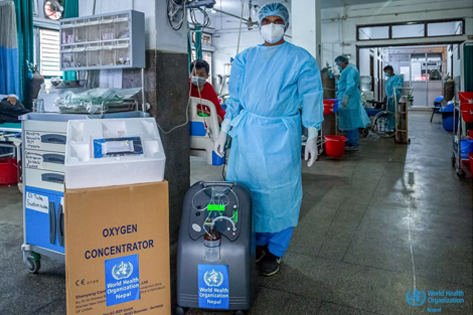 La OMS ordenó un concentrador de oxígeno de Canta para Nepal